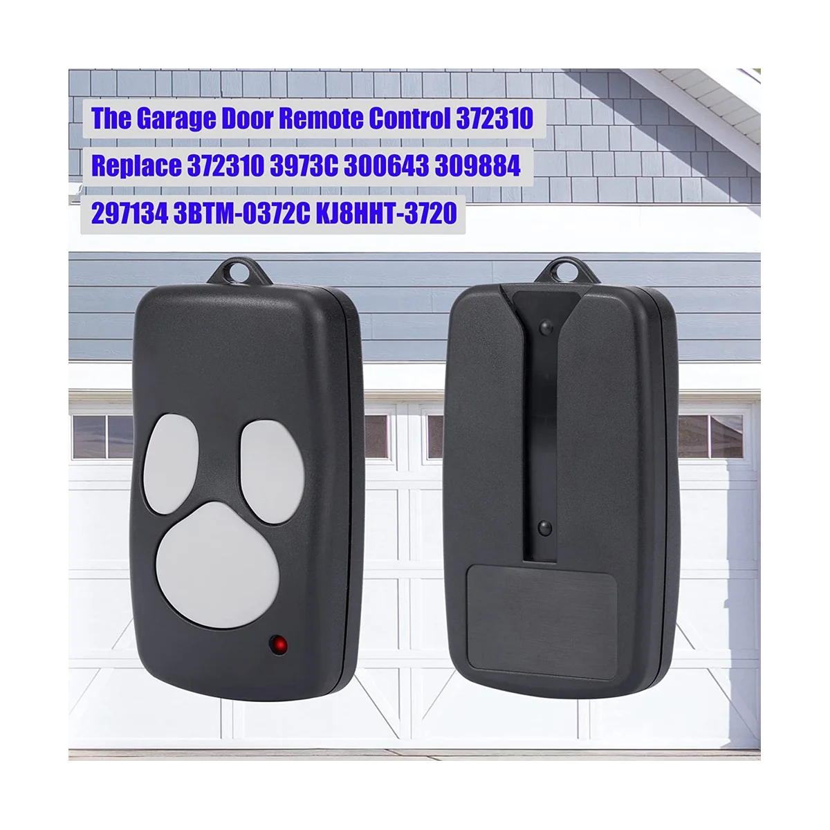 Пульт дистанционного управления для гаражной двери 372310, 3-кнопочная модель с зажимом для козырька для 300643 3BTM-0372C, Открыватель для гаражной двери, 2 шт.
