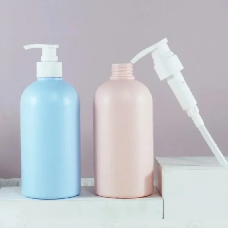 Empty Plastic Pump Lotion Shampoo Bottle 500ml Cosmetic ContainerPet Shower Gel Bottle Refillable Bottles Soap Dispenser