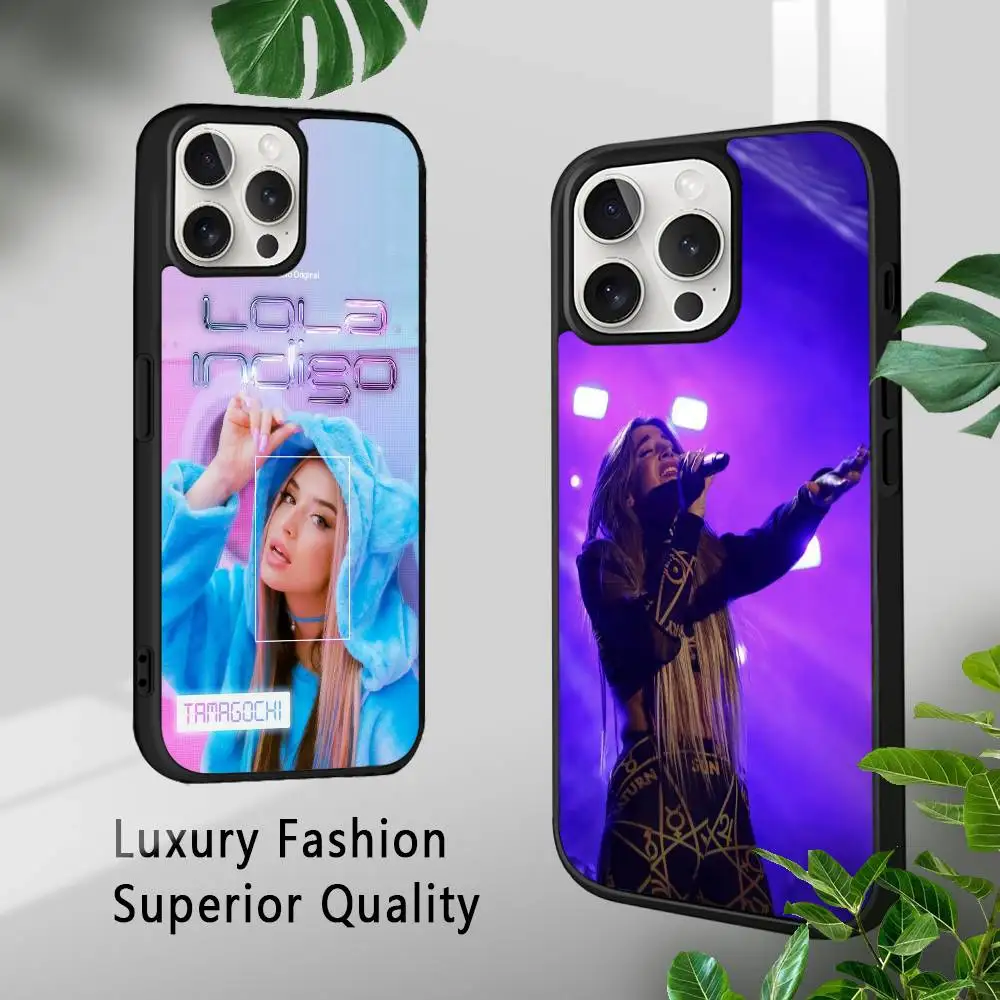 Beliebte Musik Sänger L-Lola Indigo Telefon Fall Für IPhone 16 15 14 13 12 11 Pro Xs max Mini Plus Celulares Harte Funda