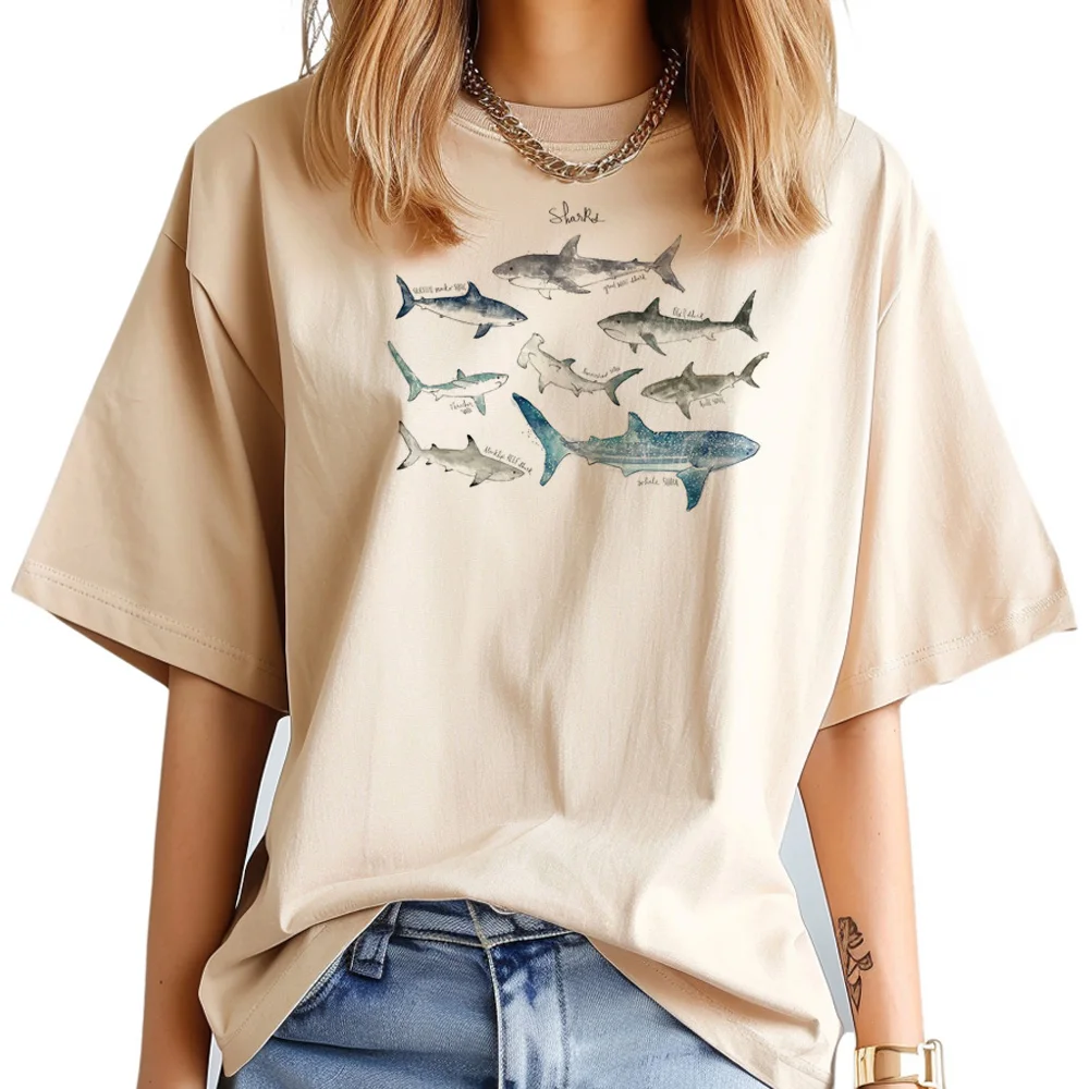 Whales t-shirts women Japanese streetwear anime tshirt female y2k comic anime clothes