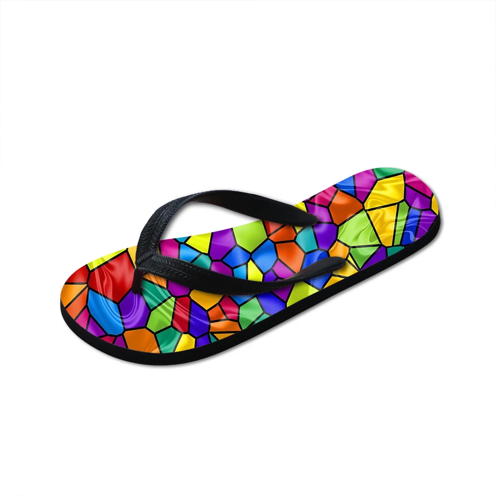 Hot Abstract Multicolor Fashion Slippers Mens Womens Latest Sandals Outdoor Leisure Flip Flops Travel Beach Non Slip Slippers