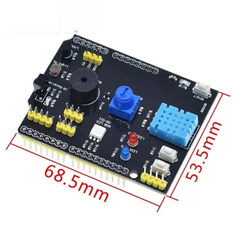 9 in 1 sensor board Multifunction Expansion Board DHT11 LM35 Temperature Humidity For Arduino UNO RGB LED IR Receiver Buzzer