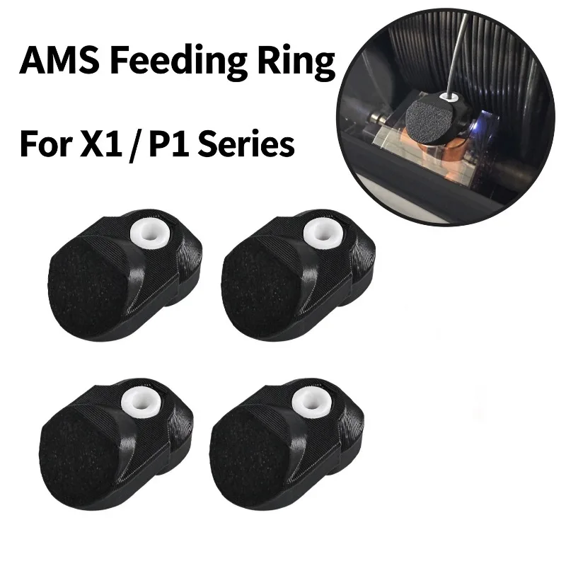 6Pcs AMS Inlet Ceramic Ring Protector Cover for Bambu Lab X1 P1 Series Wear Resistant 3D Printer Filament Feed Port Accessories