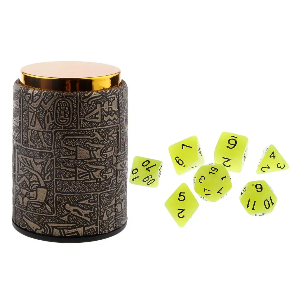 Multi-Sided Digital s Die + Cup für RPG DND Brettspielzubehör