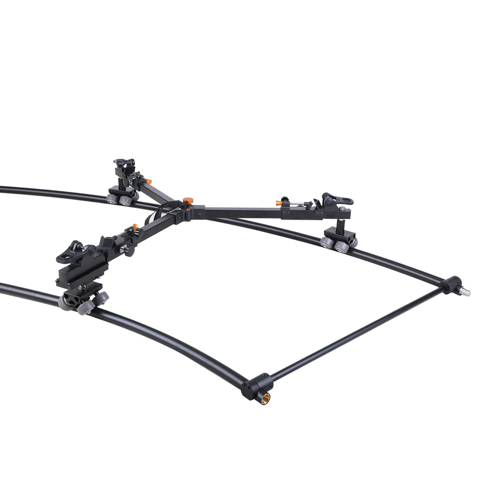 EIMAGE ED380 Portable Slider Dolly With 4sets Straight 3sets Curved Track Rail System Include Carry Bag