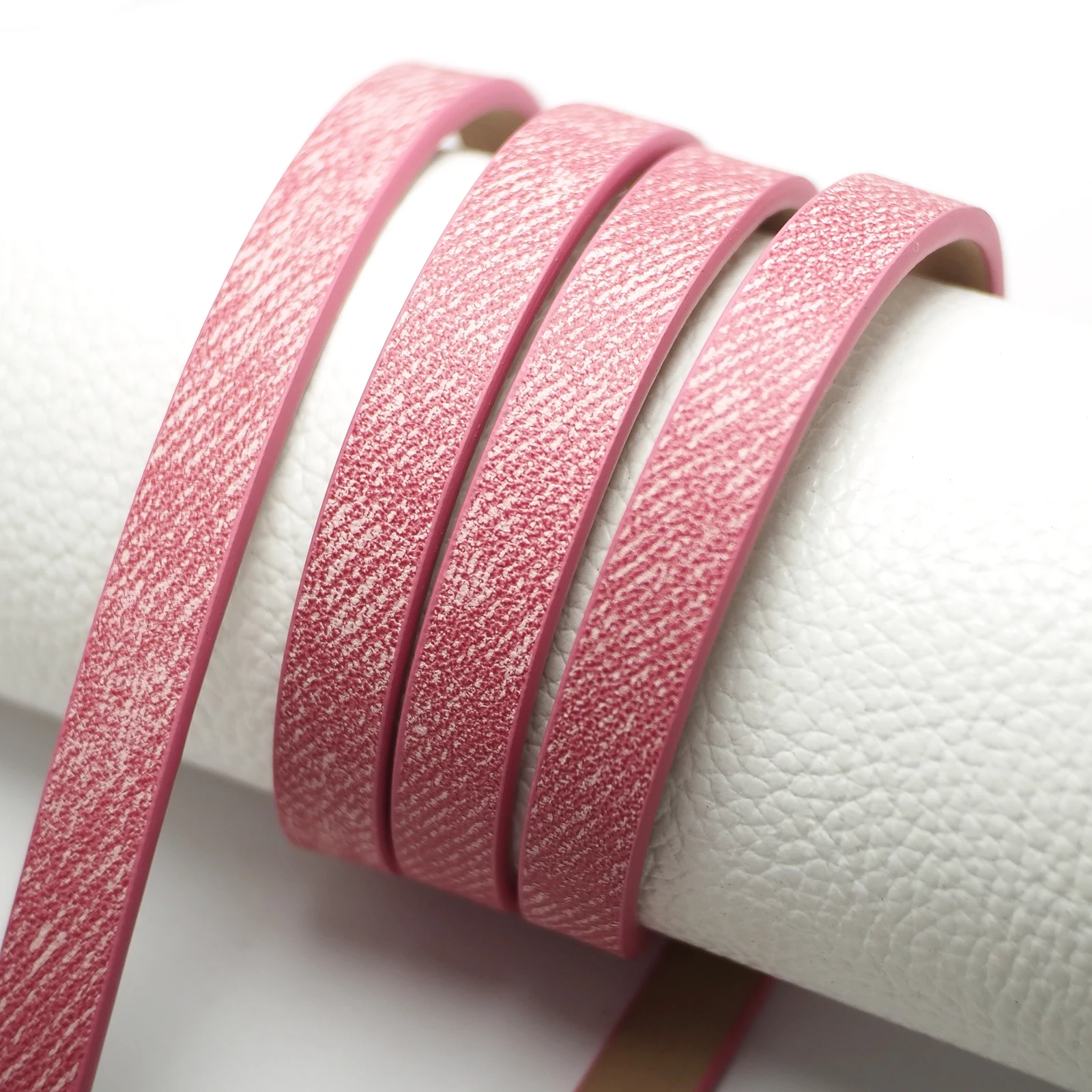 1.15meter Watermelon Red Denim Pattern Leather Cord,10mm Leather Strip,Leather Belt Bag Handle,Waist Chain, Bracelet Making