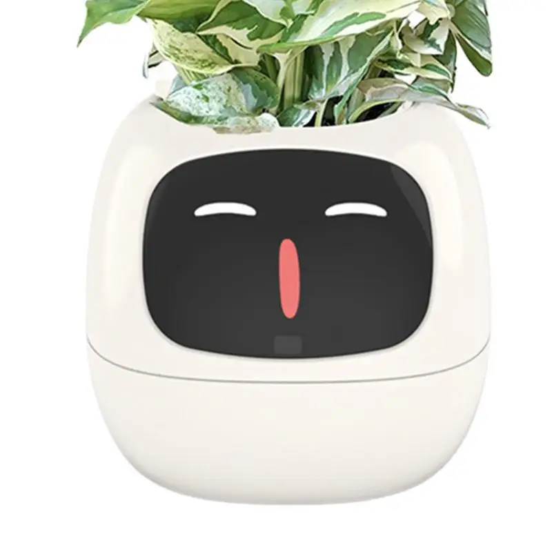 

Smart Planter Intelligent Flower Pot Adorable Plant Companion For Indoor Decoration Make Raising Plants Easy And Fun Plant Robot