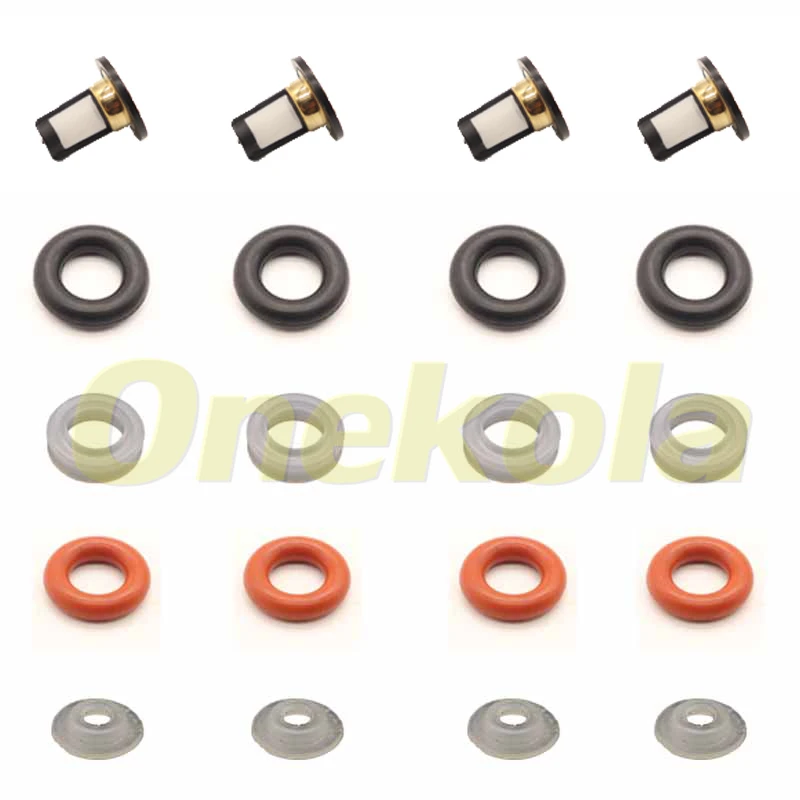 Fuel Injector Seal O-Ring Kit Seals Filters for Honda 2001-2014 1800 2002-2013 FSC600 16450-MCA-013 16450-PLD-003 16450-PLC-003