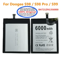 6000mAh BAT21ZN1356000 Original Battery For Doogee S98 Pro S99 S98Pro 6.3