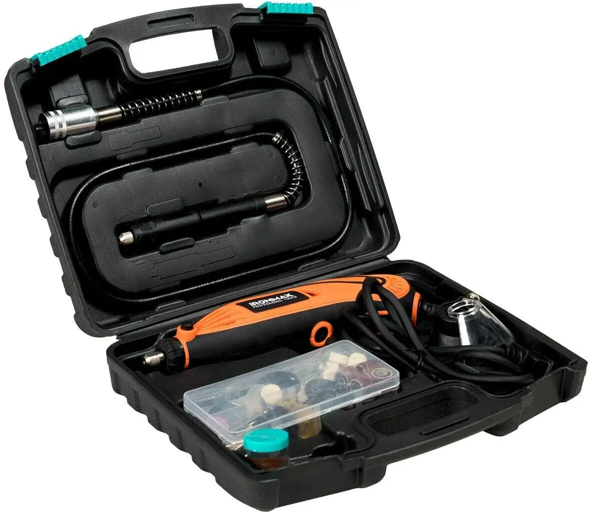 Electric Rotary Tool Kit Variable Speed 140 Pcs Accessories w/ Flex shaft & Case ,