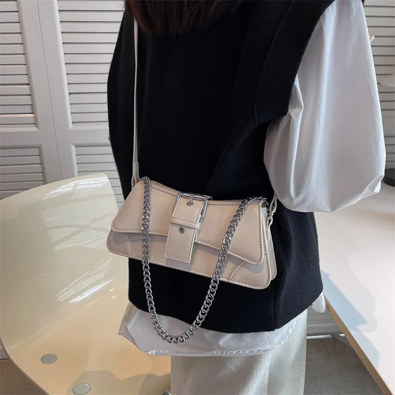 Light Luxury Handbag for Women 2023 New Multi Color Zipper Solid PU Magnetic Buckle Shoulder Bag Fashion Square Crossbody Bag