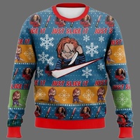 Fashion Chucky Graphic Ugly Christmas Sweater Trend Casual Men Women 3D Printed Xmas Sweatshirt Casual Streetwear Oversized Tops