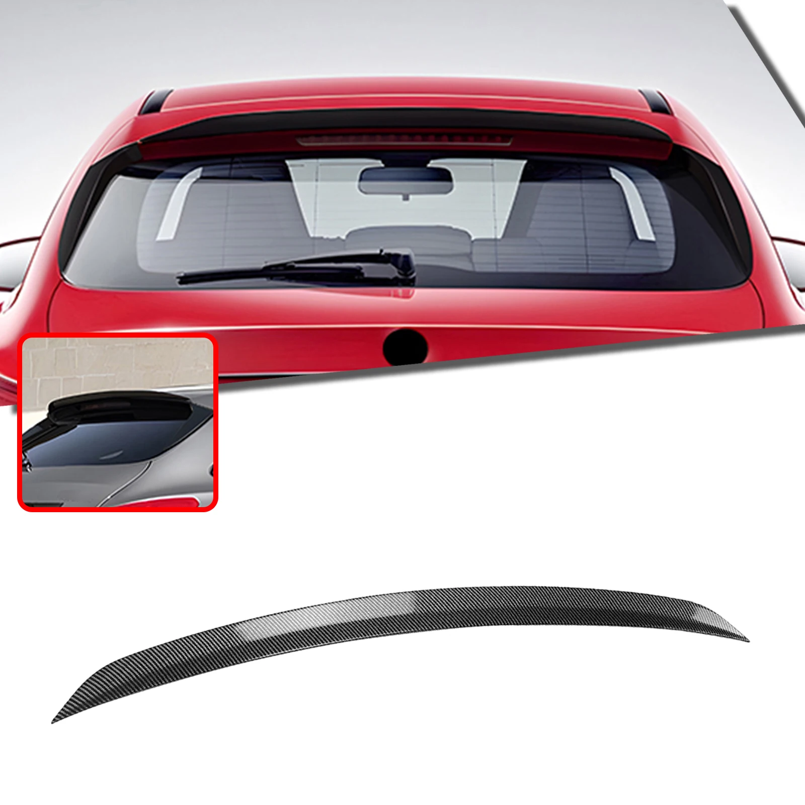 

Car Rear Roof Spoiler Wing For Mercedes Benz CLA Class Shooting Brake X117 2013-2019 Tailgate Trunk Lid Tail Upper Splitter Lip