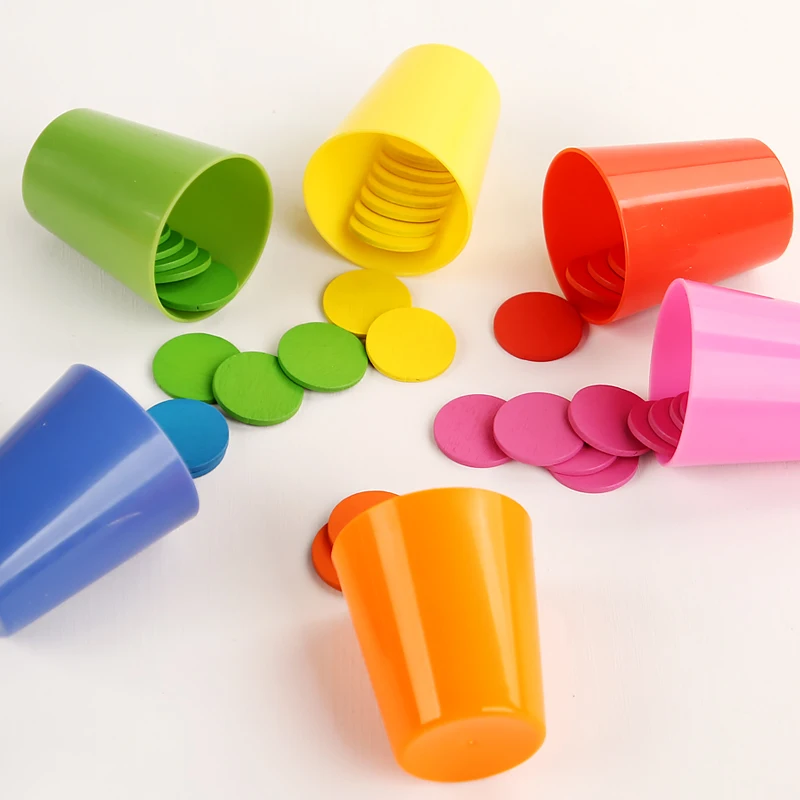 Gestapeld bekerspel voor kinderen Leuke kleurclassificatiebeker Logisch denken Training Bijpassend tafelspel Educatief speelgoed voor kinderen