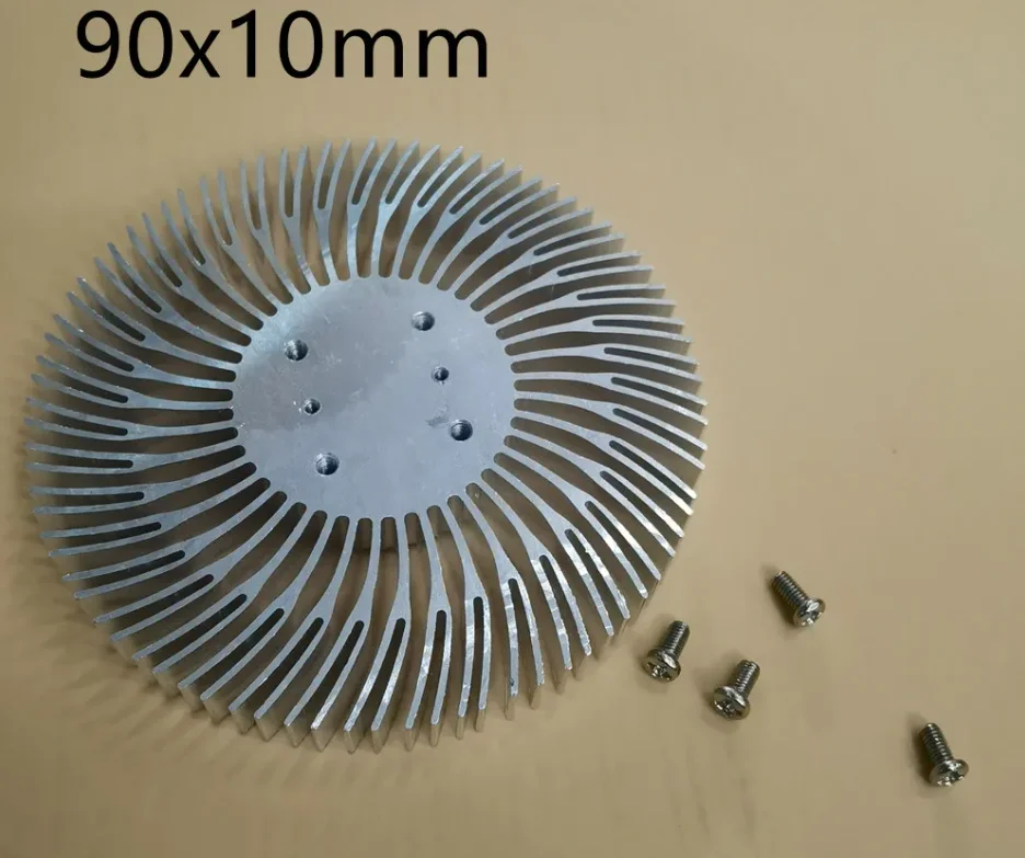 5pcs Silver Round LED Heatsink Radiator Aluminum 10W Heat Sink Radiator for Household Lamp Radiator Replaceable