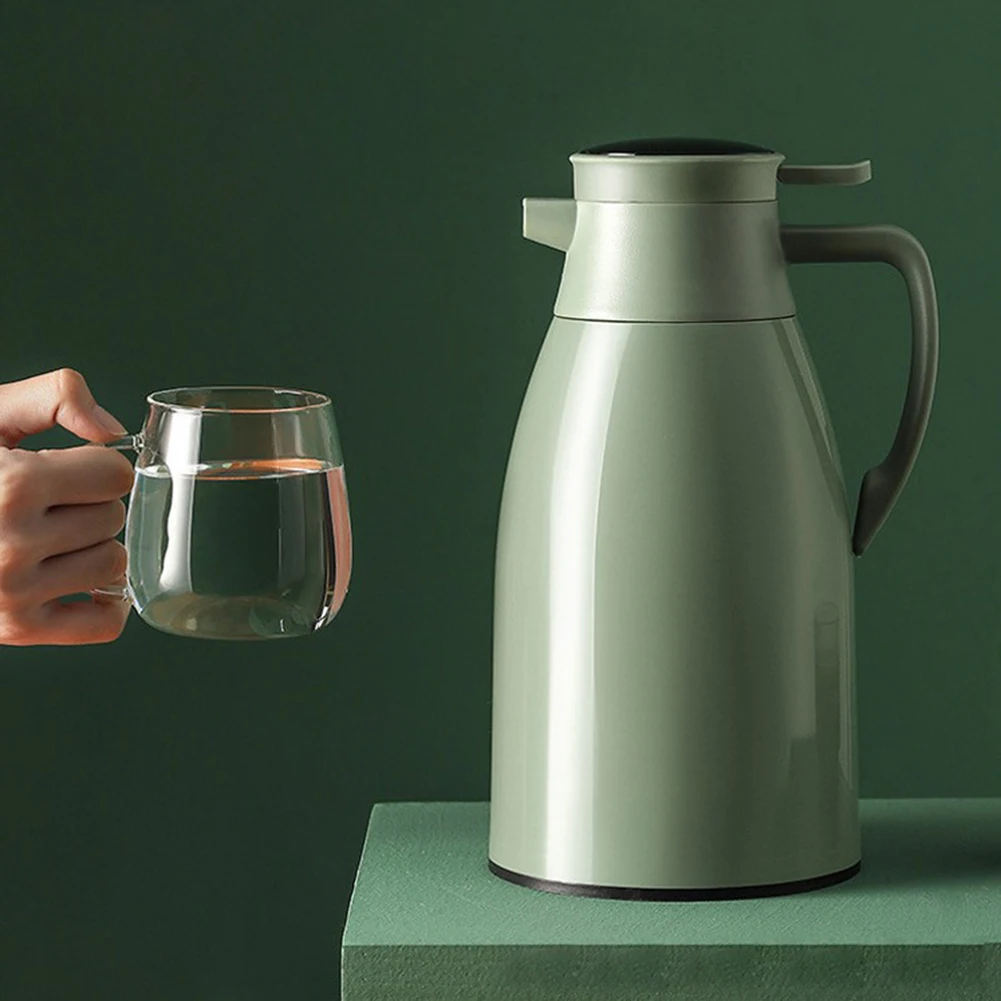 1/2l Insulated Water Bottle With Glass Insulated Liner Large Capacity Vacuum Flasks Kettle Thermal Jug For Home Winter Warm