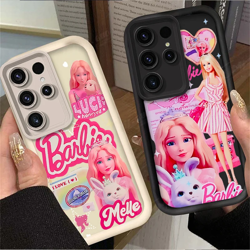 Fashion Barbie Princess Phone Case for Samsung Galaxy S24 Ultra S23 FE S22 S21 Plus FE A54 A34 A14 A73 A53 A33 5G Matte Cover