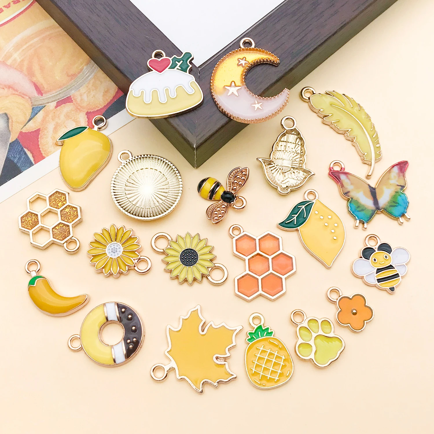 10/20pcs Enamel Charms Alloy Various Styles Pendants For DIY Bracelets Necklaces Earrings Jewelry Making Accessories Supplies