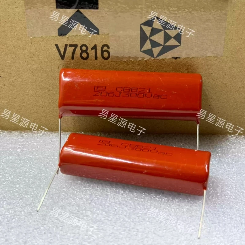 3pcs-206J 20UF 300VAC CBB film capacitor 300VAC206 polyester fan capacitor CBB21