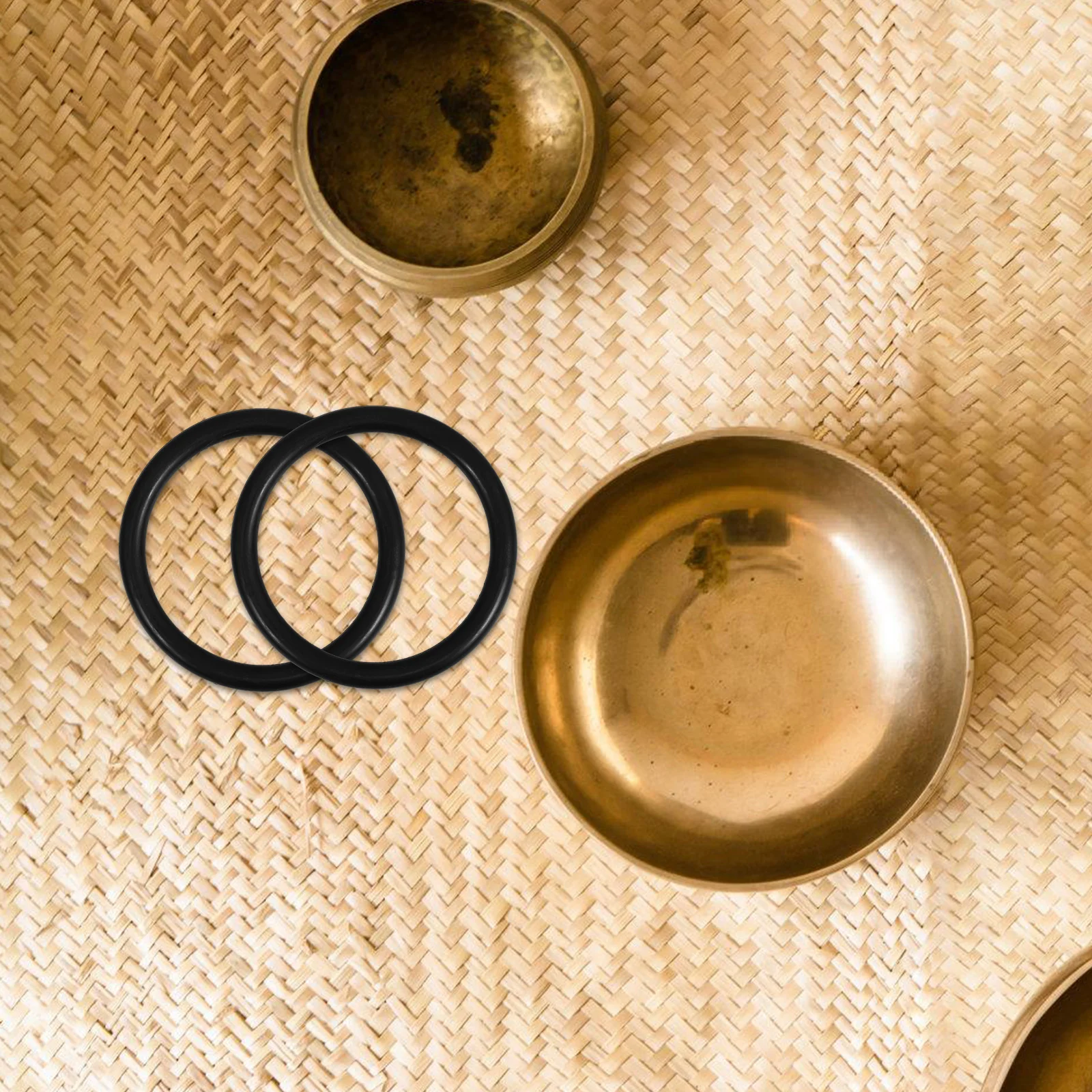 

10Pcs Rubber O Ring Gaskets Durable Singing Bowl Ring Pad Sound Bowl Gasket Mat Cushion for Stable Performance