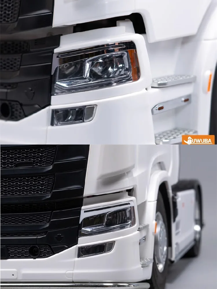 770s Scheinwerfer-Dekor-Aufkleber aus Metall, Augenbrauen-Aufkleber, Innenraumaufkleber für 1/14 Tamiya Trailer Scania 56368, Modifikation, DIY-Teile – Detail 6