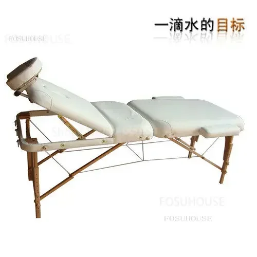 Portable Folding Massage Tables Home Solid Wood Health Weight Loss Bed Beauty Beds Body Massage Acupuncture Tattoo Bed Spa Bed C