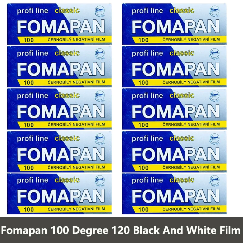 1-10 لفات Fomapan Classic 100 120 مللي متر أبيض وأسود فيلم سلبي ISO 100 فيلم ريترو مناسب لكاميرا فيلم Kodak Fujifilm 120