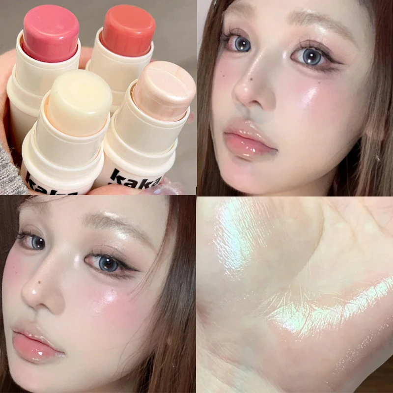 Shimmer Water Light Highlighter Stick Waterproof Blush Stick Makeup Lasting Brighten Face Body Glow Contouring Korean Cosmetics