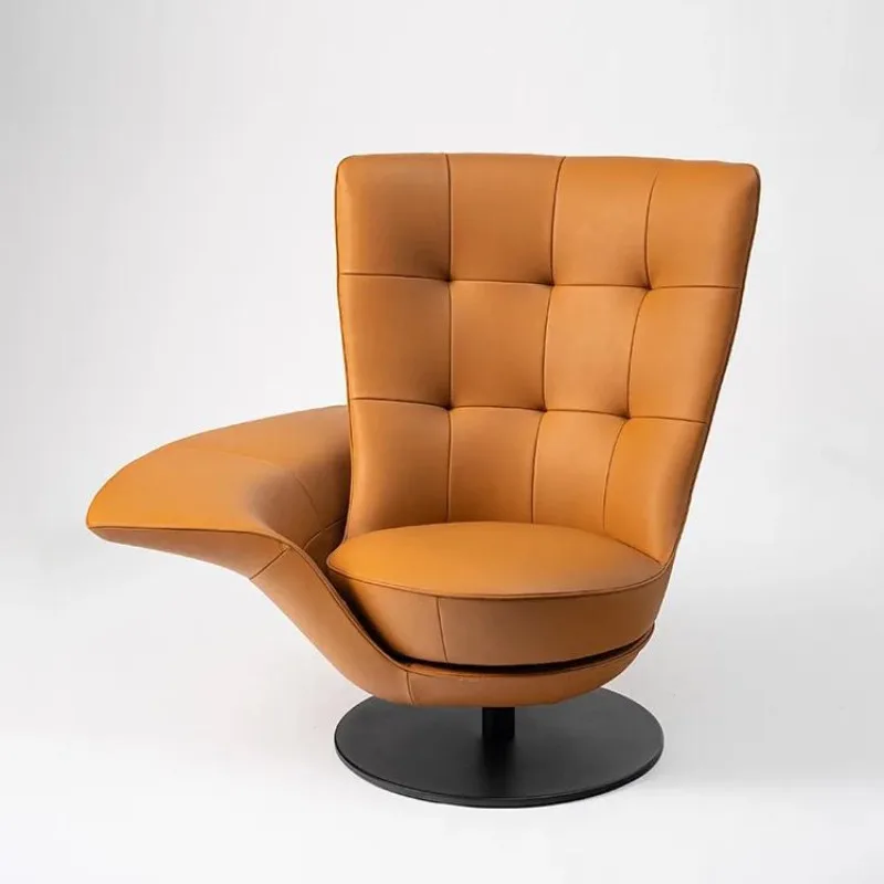 UFO chair Italian minimalist living room sofa chair, art design rotating armrest single sofa chair