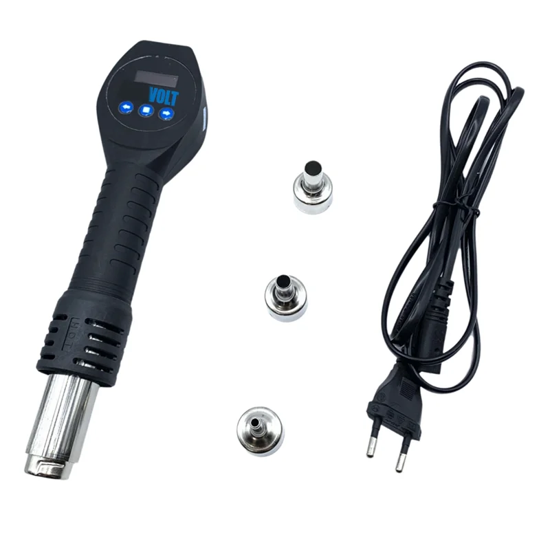 AS95-PTS550W المحمولة باليد الهواء الساخن Guntool 550W PID التحكم في درجة الحرارة 100-450 °   أداة إصلاح الهواء الساخن القابلة للتعديل بقابس الاتحاد الأوروبي