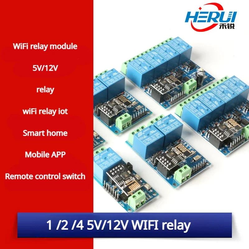 1/2/4 ESP8266 WiFi relay iot smart home mobile APP remote control switch