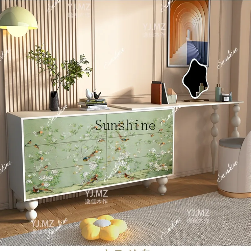 Nordic simple household bedside locker integrated movable decorative cabinet  FT