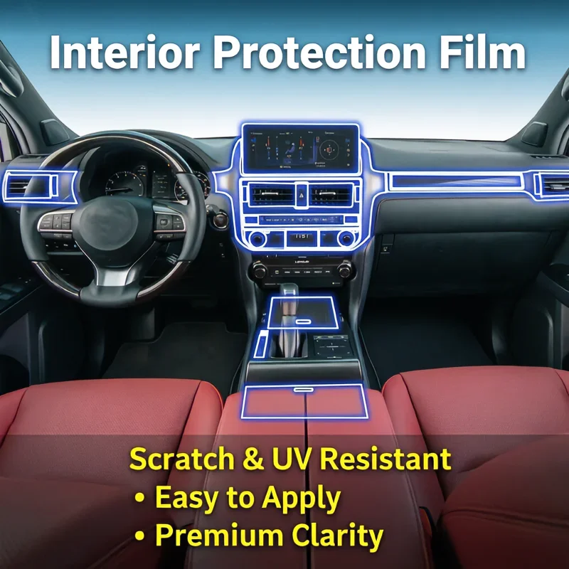 For 2023 Lexus GX interior center console screen and gear shift protection film decorative trim