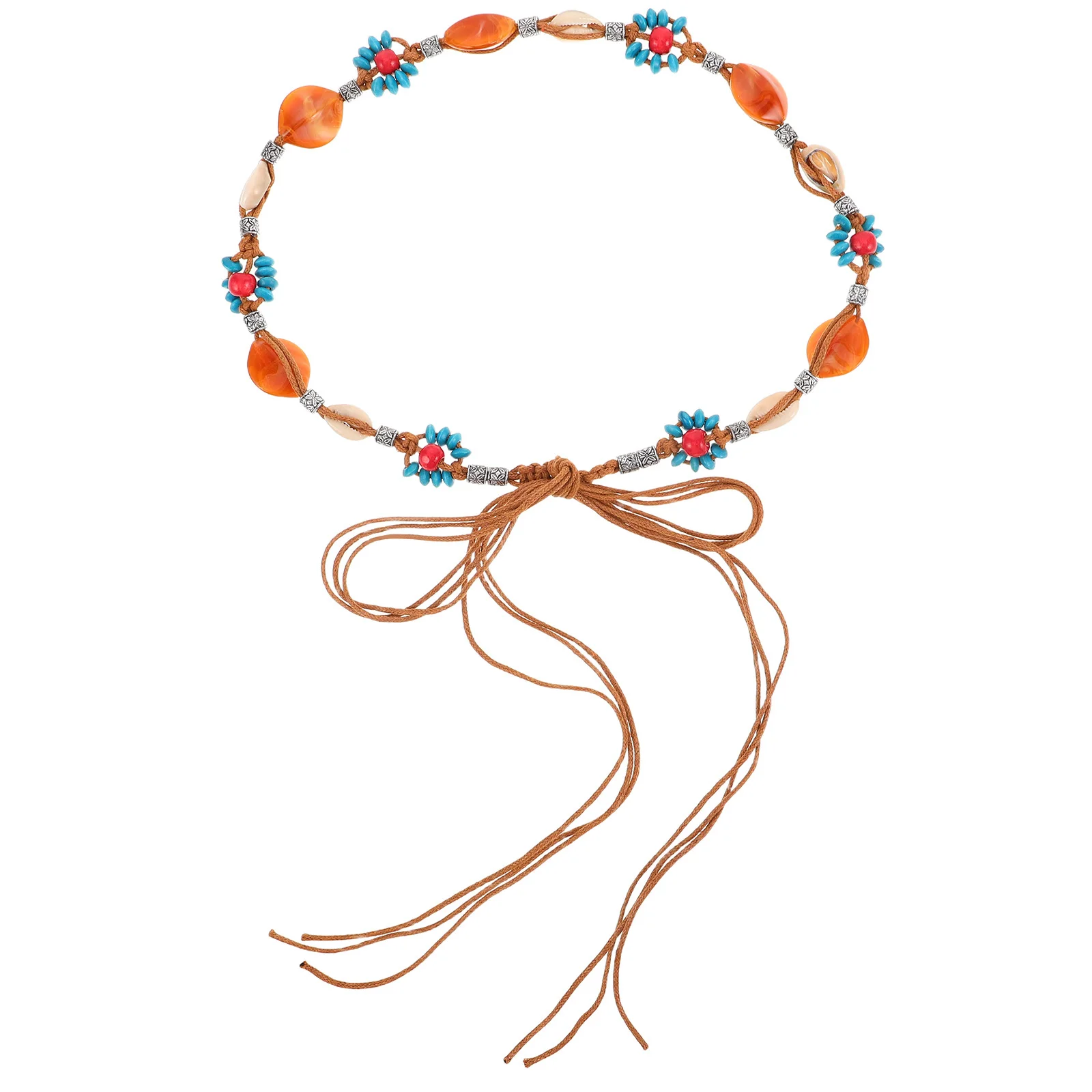 

Boho Braided Waist Chain Rope Belt Adjustable Durable Waist Accessories for Women Dress Skirts Festival Beach Party