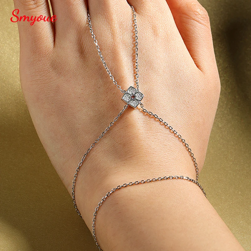 

Smyoue Certified All Moissanite Lab Diamond Bracelets for Women Adjustable 15-20cm Classic Luxury Chain Pure 925 Sterling Silver
