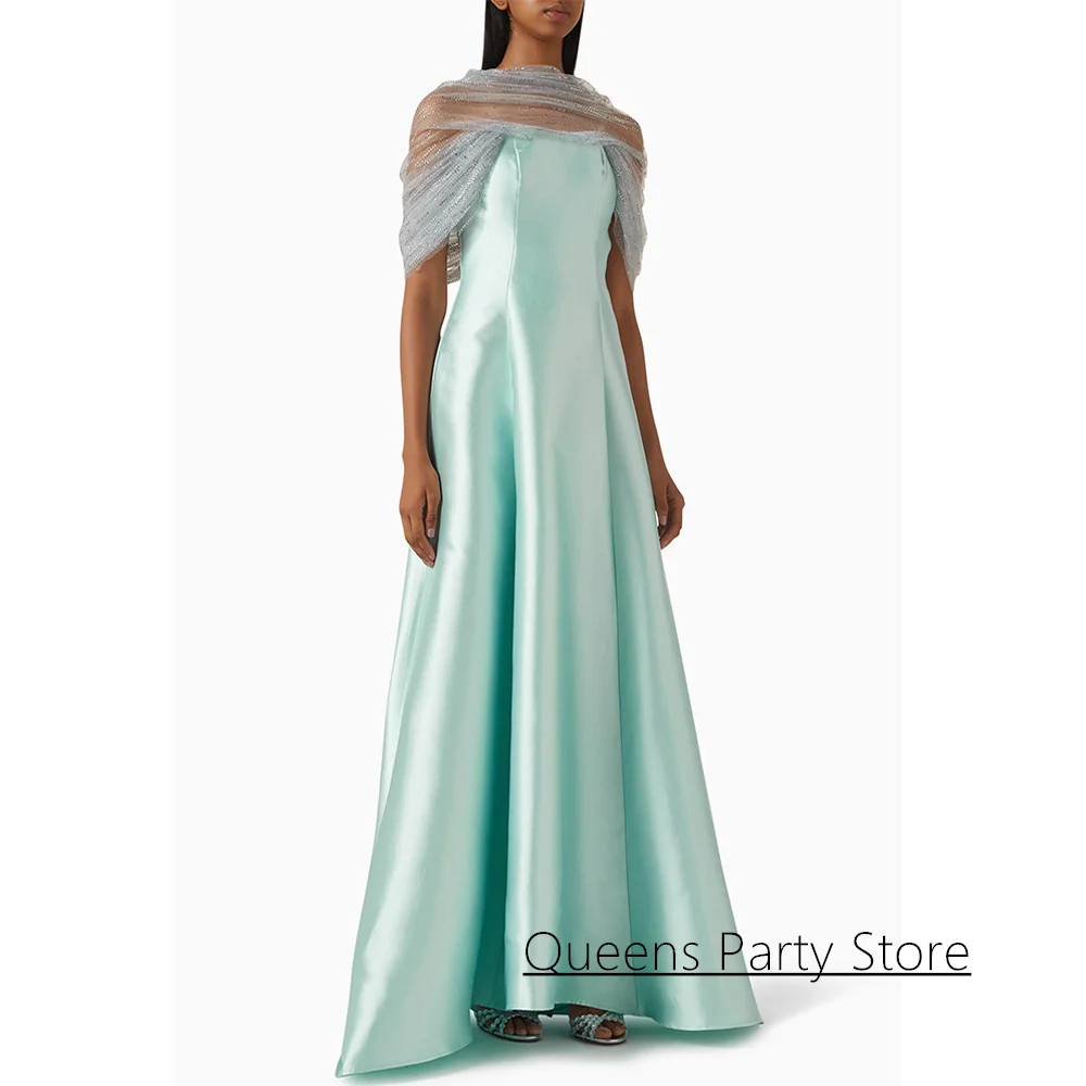 

Special Occasion Dresses Customized Evening Gown Off The Shoulder Beading Sweep Train A Line Prom Dress for Party