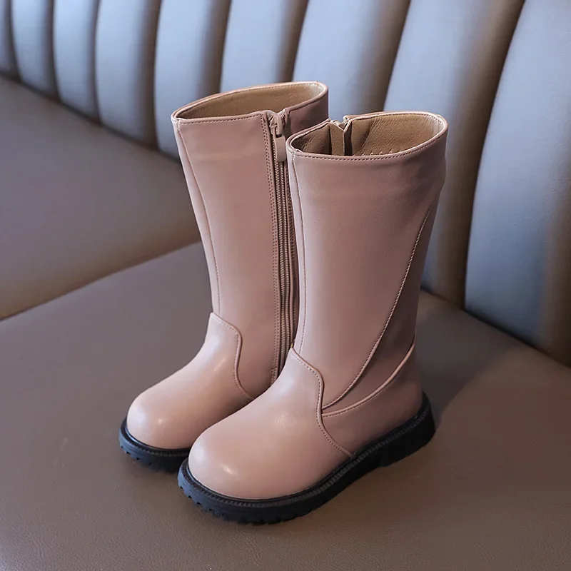 Muslimkid Shoe peluche Kid Boot Winter New Mid To Big Girl ShoeAnti Slip Leather Boot Versatile High Top manica lunga in cotone Boot