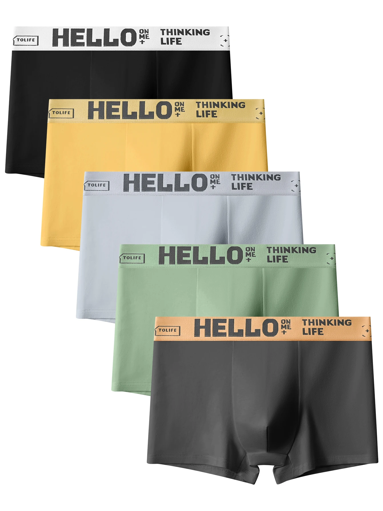 

5PCS Men's Boxer Briefs Healthy Comfortable Breathable Men's Underwear Casual Sports High Quality Trendy Men's Boxer Shorts