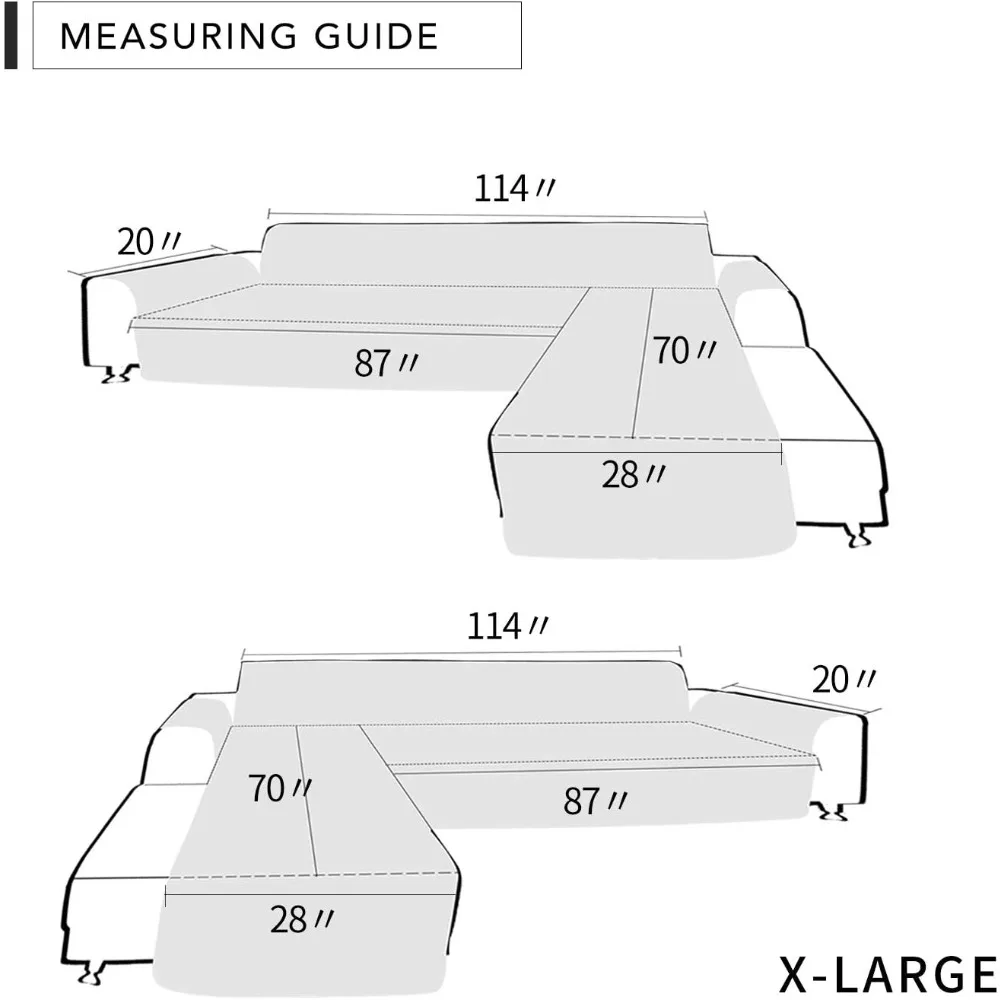 Pelindung Sofa Bentuk L Ramah Hewan Peliharaan, Pelindung Sofa Ukuran X-Large Warna Beige untuk Anjing dan Kucing