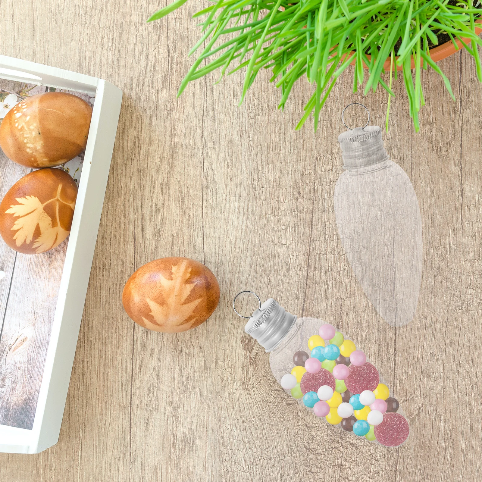 

12Pcs Bulb Shape Candy Bottles Lightweight Durable Material Christmas Candy Containers Party Wedding Favor Storage Boxes 35ml