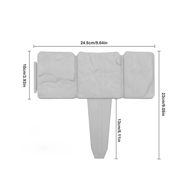 5/10/20 Pcs 모조 돌 효과 잔디 울타리 원예 가장자리 인터록 꽃 Dropshipping