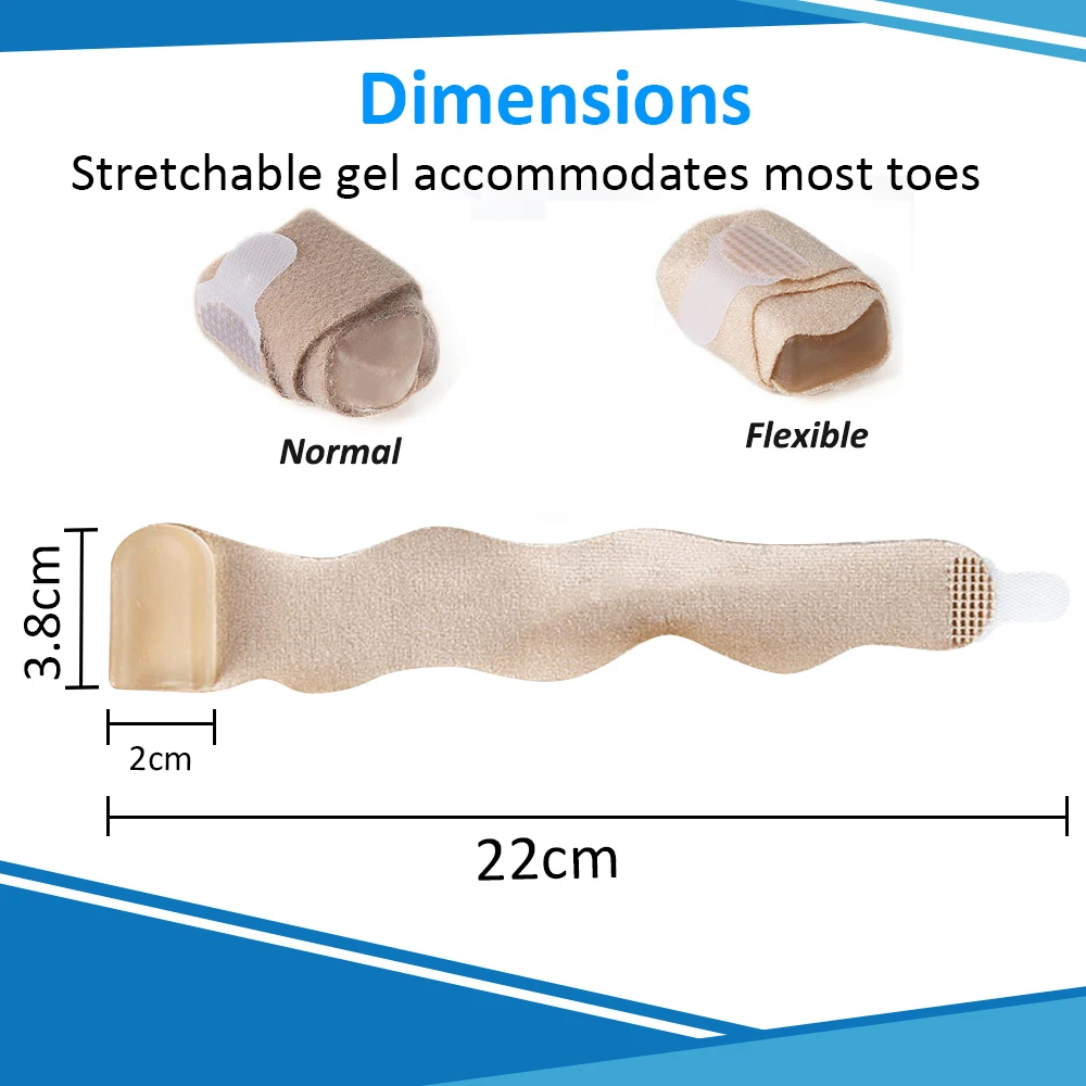 Pexmen Bunion 교정기 부목 엄지 발가락 랩 깨진 발가락 젤 버디 테이프 발가락 스페이서 중첩 및 망치 발가락