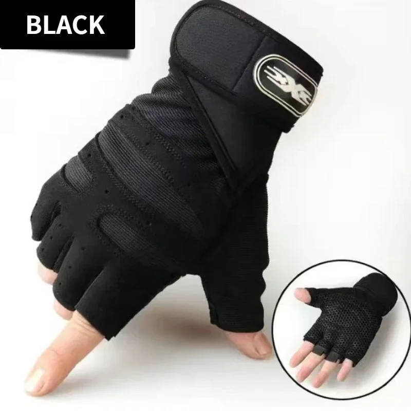 2PCS Cycling Gloves Motorcycle Bracers Half Fingers Fitness Barbell Equipment Weightlifting Outdoor Sports Riding Equipment