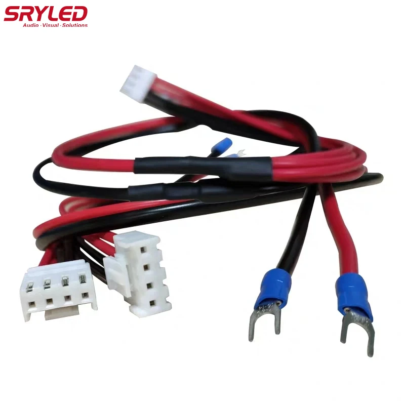 SRYLED Power Cable 50cm Pure Copper 1 to2 Red And Black Indoor Full Color Led Display Screen Modules