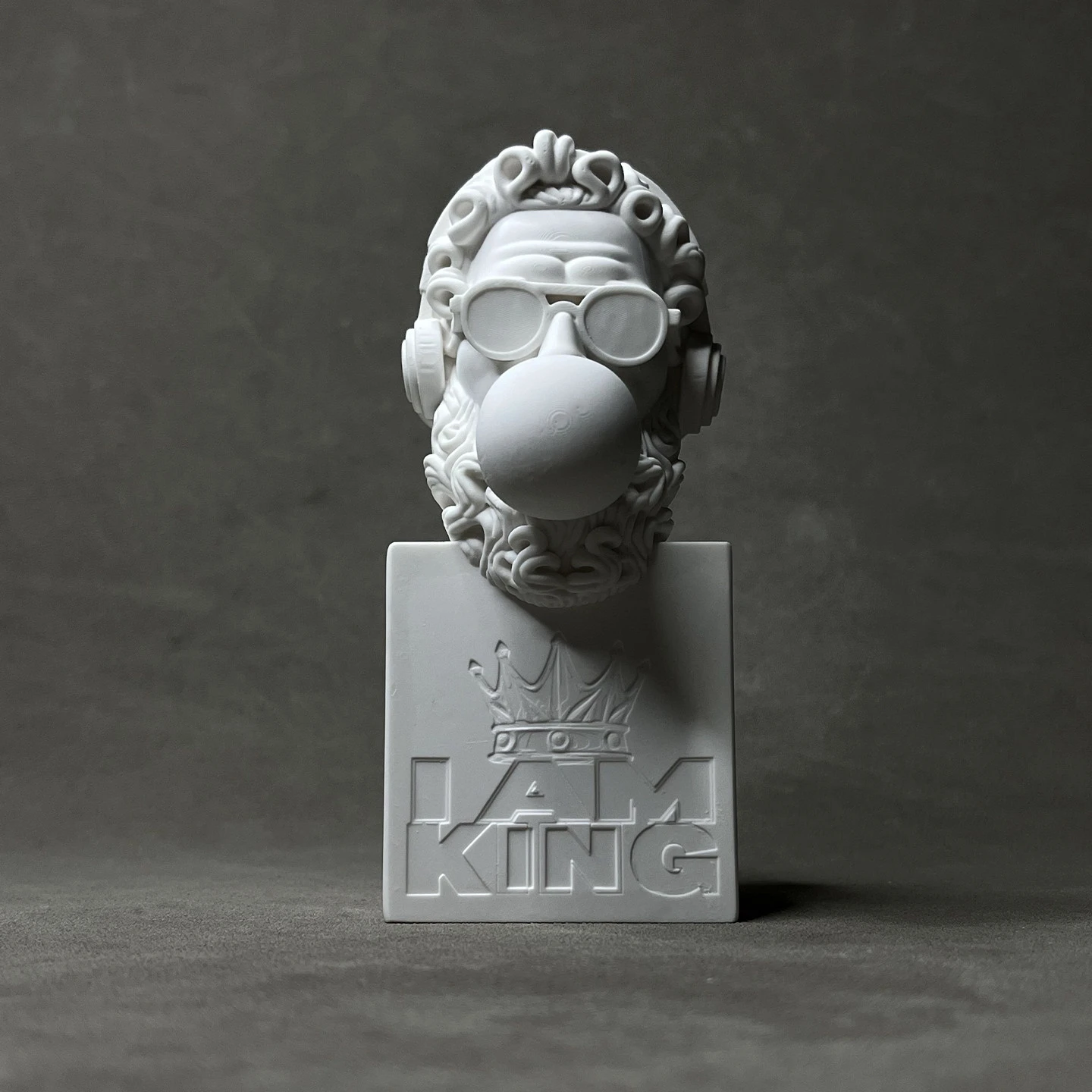 Modern Greek Hero King Plaster Bust Statue Modern Art Figurine Spartan Warrior Head Sculpture Home Office Decor Bookshelf Gift