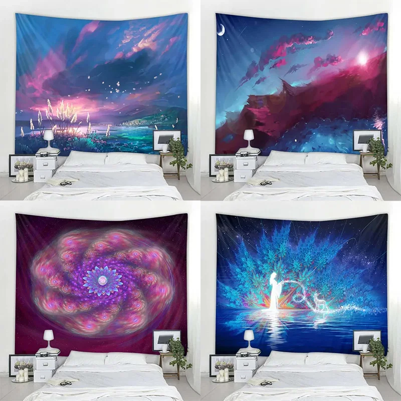 Fantasy Scene Starry Sky Decorative Tapestry Office Living Room Decoration Home Wall Tapestry