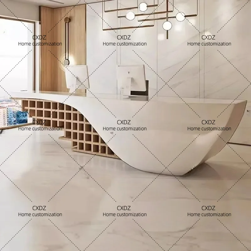 XX Hairdressing Reception Aesthetic Counter Minimalist Church Pulpito Professional Design Cash Simple Trendy Furniture