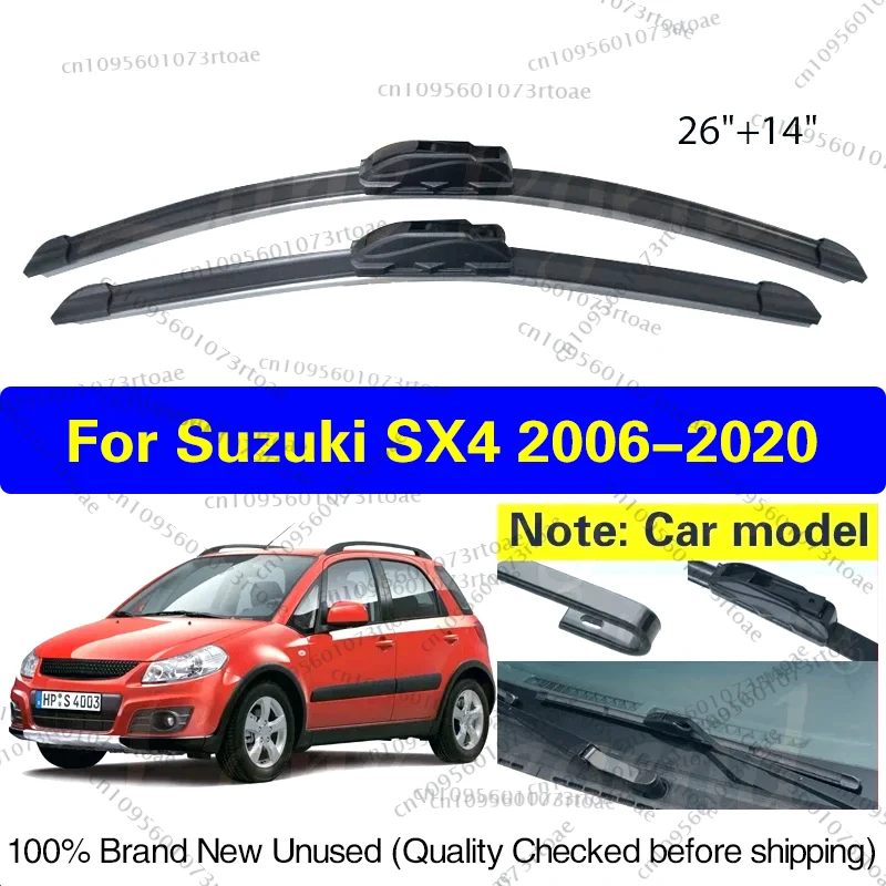 

Car Wiper Blade For Suzuki SX4 2006 - 2020 Windshield Rubber Refill Front Window Car Rain Brush 26"+14" LHD Auto Accessories