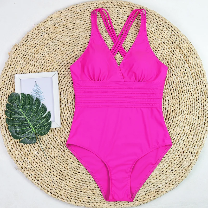 黒のワンピース水着 2025 ディープVネック レトロ水着 レディース水着 水着 ビーチウェア モノキニ 女性用水着