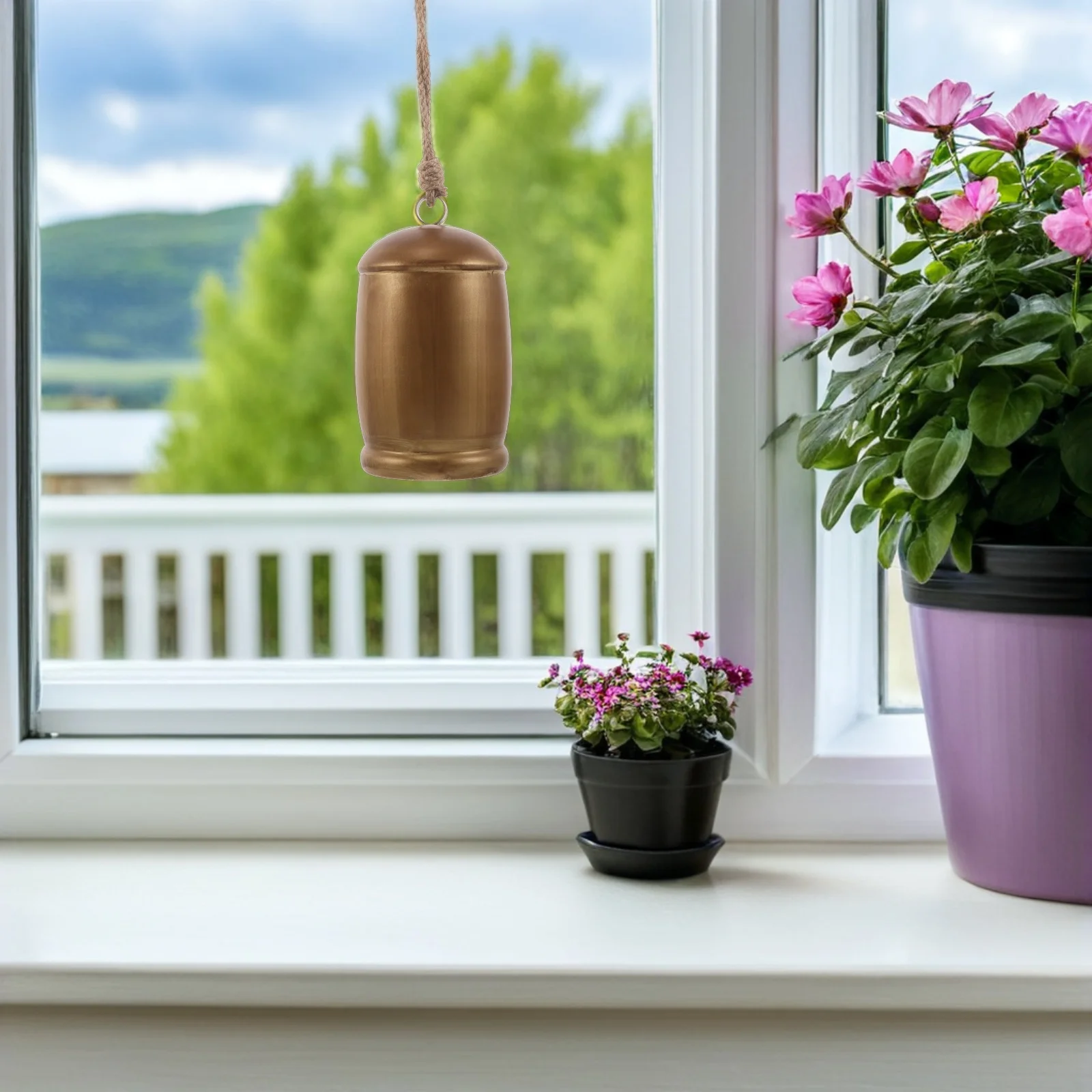 صغيرة الحديد خمر الحصان الأغنام رعي جرس حبل القنب معلقة بصوت عال البرونزية الماشية الماعز مكافحة خسر جرس للمزرعة